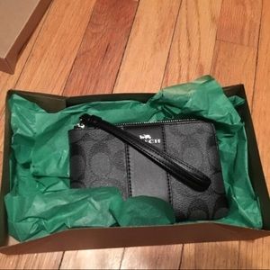 Black Coach Wristlet